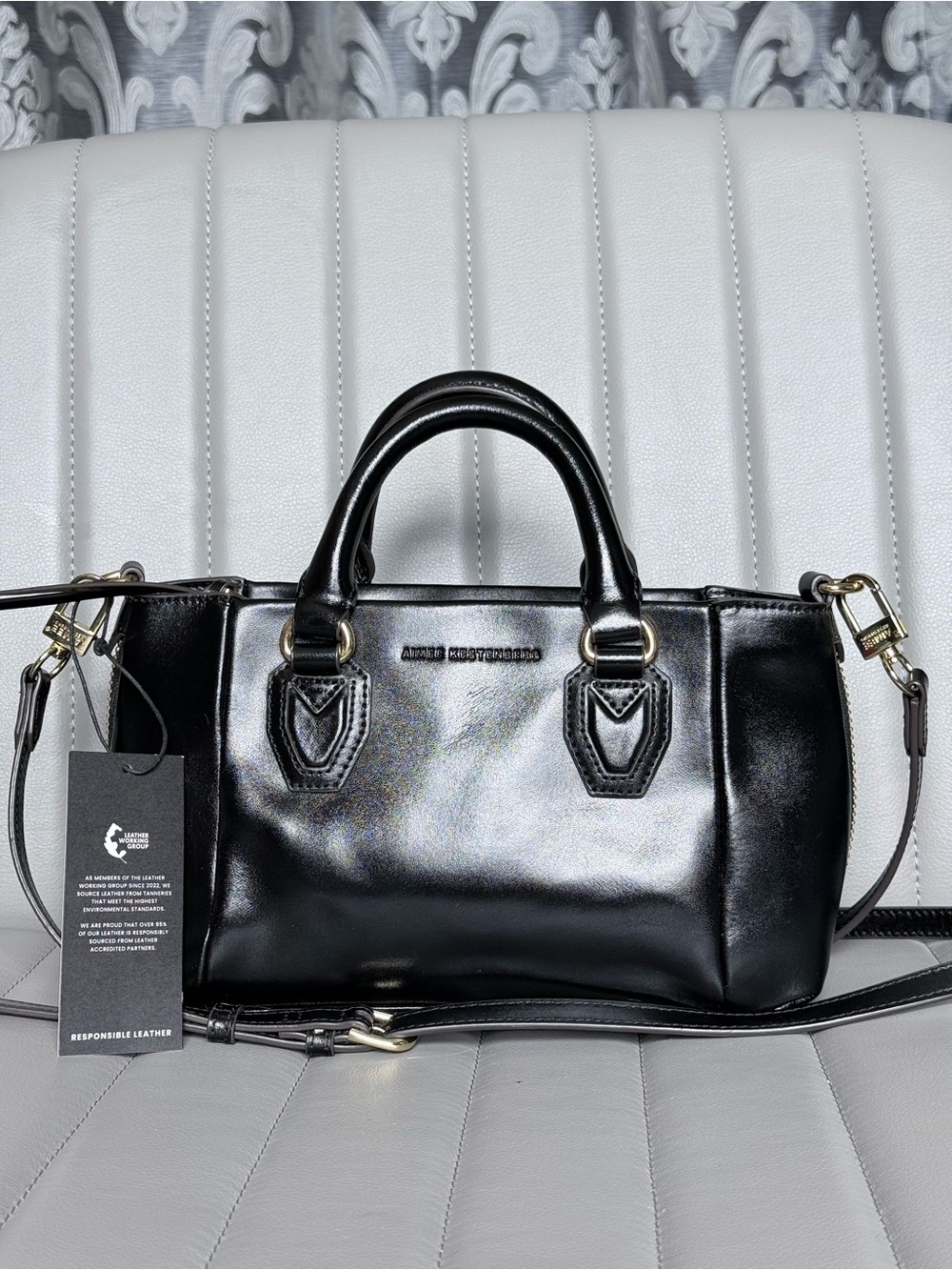 Aimee Kestenberg Leather Satchel with Detachable Crossbody Strap